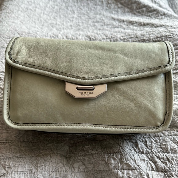 rag & bone - Field Leather Clutch - Mint Green - Picture 2 of 11